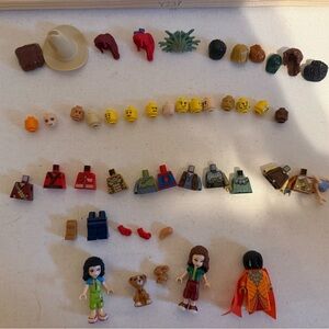 Lego Minifigures & Pieces Lot - Miscellaneous Heads Torsos